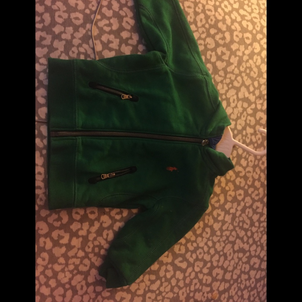 Ralph Lauren’s hunter green hoodie